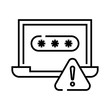© michael broon - Invalid password line icon, concept sign, outline vector illustration, linear symbol.