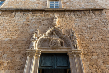 Sticker - City street and ancient building in Dubrovnik, Croatia