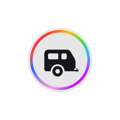 Canvas Print - Camper -  Modern App Button