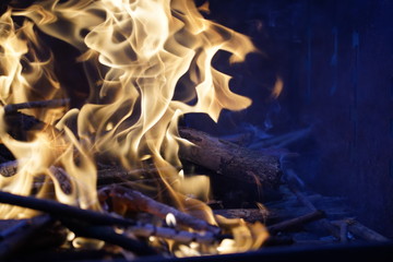 Wild Fire at a barbecue on great night