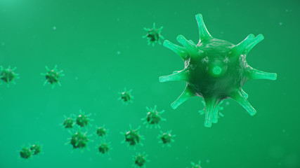 Wall Mural - chinese pathogen called coronavirus or covid-19, as a type of flu. outbreak of coronavirus, which le
