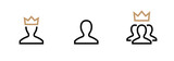 Fototapeta  - VIP Customer User icon vector. Person Profile Symbol. Avatar Sign. Editable stroke vector.