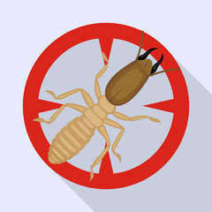 Wall Mural - Soldier termite vector icon.Flat vector icon isolated on white background soldier termite.