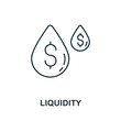 Liquidity icon from crowdfunding collection. Simple line Liquidity icon for templates, web design and infographics