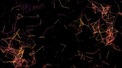 Wall Mural - black technology network lines backdrop