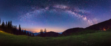 Starry Panorama In The Mountains