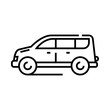 © michael broon - Large car line icon, concept sign, outline vector illustration, linear symbol.