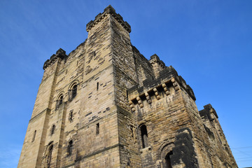 norman aged castle keep in newcastle upon tyne, england