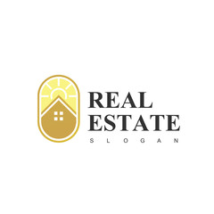 Wall Mural - Golden Real Estate Logo Design Inspiration