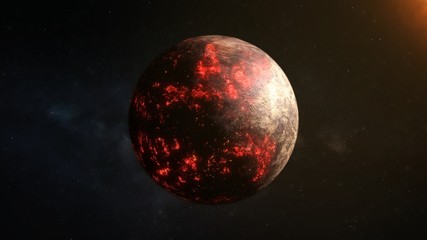 lava planet - 3d rendering