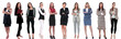 © ASDF - panoramic collage of a group of successful young business women.