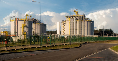 Wall Mural - LNG gas storage tanks