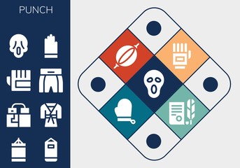 Poster - punch icon set