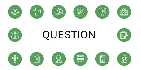 Wall Mural - question icon set