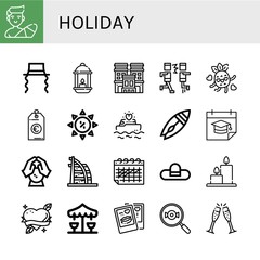 Canvas Print - holiday icon set