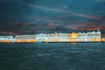 Wall Mural - Winter Palace and Hermitage Museum.  Saint Petersburg. Russia.