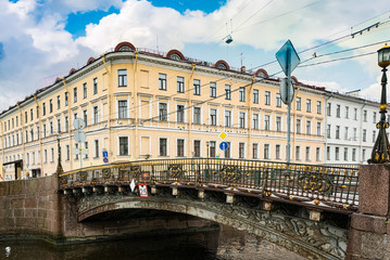 Wall Mural - Moika's  Embankment, river in  Saint Petersburg.  Russia.