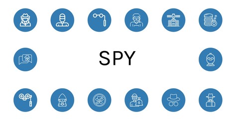 Poster - spy icon set