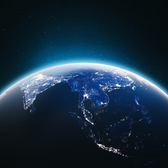 Wall Mural - city lights south-east asia