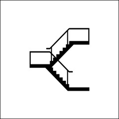 Wall Mural - Stairs Icon, Web Design