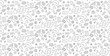 © Sasha Al - Social media sketch vector seamless doodle pattern  gray icons on a white background