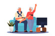 © inspiring.team - Old people playing video games. Seniors playing video games