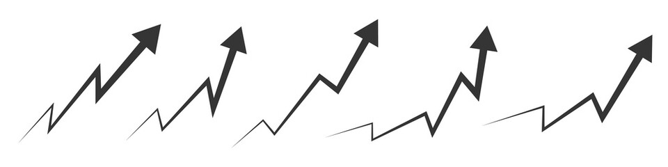 Wall Mural - vector up arrows. set of rising arrows