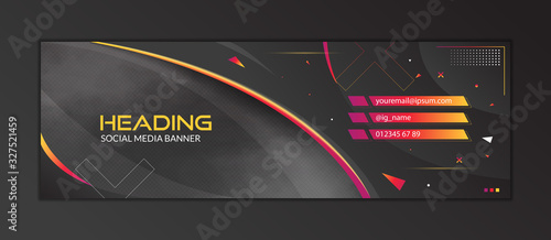 Fotografía Abstract Gaming Header Social Media Banner Template