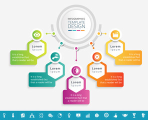 Wall Mural - Mindmap Infographic Template Design - Vector Illustration