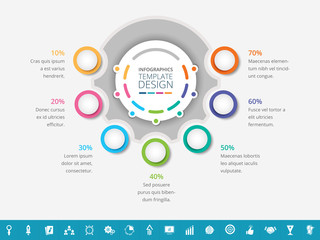 Wall Mural - Mindmap Infographic Template Design - Vector Illustration