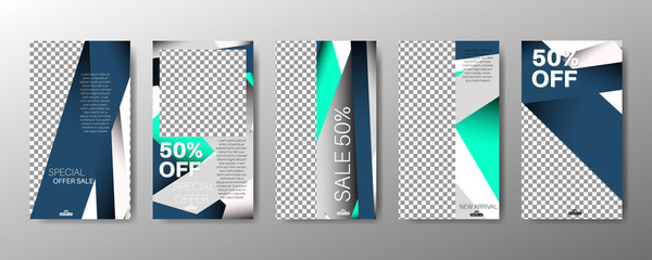 Wall Mural - abstract vector of geometric background. The company's business advertising template for social media