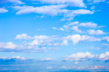 Canvas Print - 淡い青空と白い雲