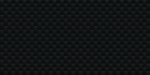 Dark black Geometric grid Carbon fiber background Modern dark abstract texture