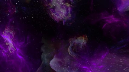 Poster - Flying in to Space Nebula Background (Loop)