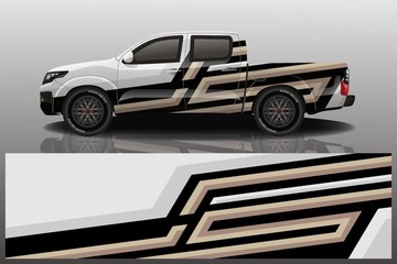 Truck car wrapping decal design