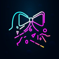 Poster - confetti in nolan style icon. Simple thin line, outline vector of birthday icons for ui and ux, website or mobile application