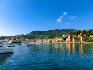 Wall Mural - Santa Margherita Ligure, Liguria Italia - watching the coast from the sea.