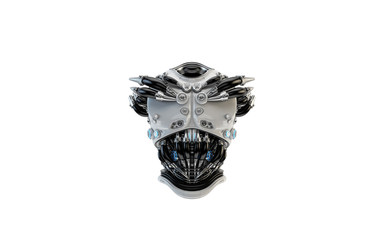 Futuristic robot body part for replacement, 3d rendering of armless robotic torso