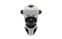 Futuristic Robot Body Part For Replacement, 3d Rendering Of Armless Robotic Torso