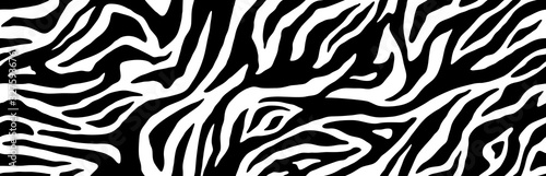 Dekoracja na wymiar  futro-zebry-skora-w-paski-zwierzecy-wzor-powtarzajaca-sie-tekstura-czarno-biale-bezszwowe-tlo