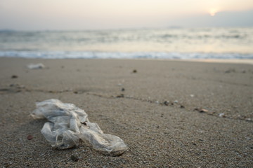 Plastic on the beach