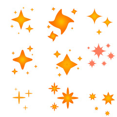 Wall Mural - The set of original vector stars sparkle icon. Bright firework, decoration twinkle, shiny flash. Glowing light effect stars and bursts collection. Vector