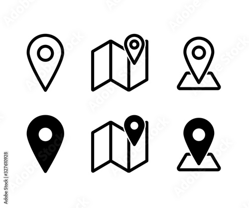 マップ 位置情報のイラスト アイコン 素材 地図 ピクトグラム Wall Mural Yugoro