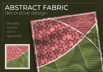 Wall Mural - Abstract Fabric Decorative Design with Realistic Mock up for Printing Production. Hijab , Scarf , Pillow , etc.