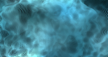 Wall Mural - Abstract grid shape landscape background. 3D rendering