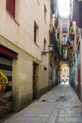  Barri Gotic and Born quarter of Barcelona, Catalonia, Spain.