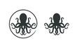 Octopus logo. Isolated octopus on white background
