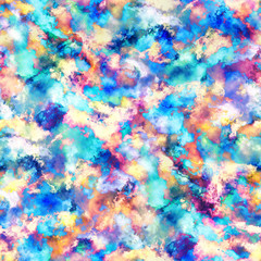 Wall Mural - Marble seamless pattern. Abstract liquid bright watercolor and ink background texture. Fluid trendy design. Colored painting illustration wallpaper