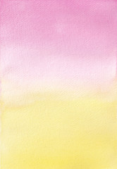 Wall Mural - abstract pink and yellow watercolor background