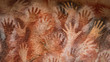 Hand Paintings at Cueva de Las Manos in Santa Cruz Province, Patagonia, Argentina